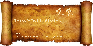 Istvánfi Vivien névjegykártya